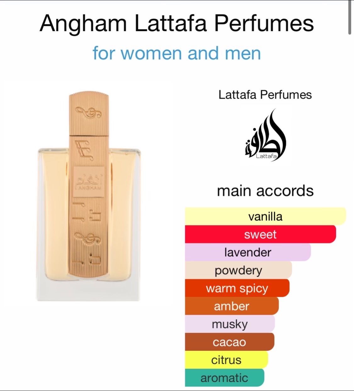 Angham Lattafa Perfumes